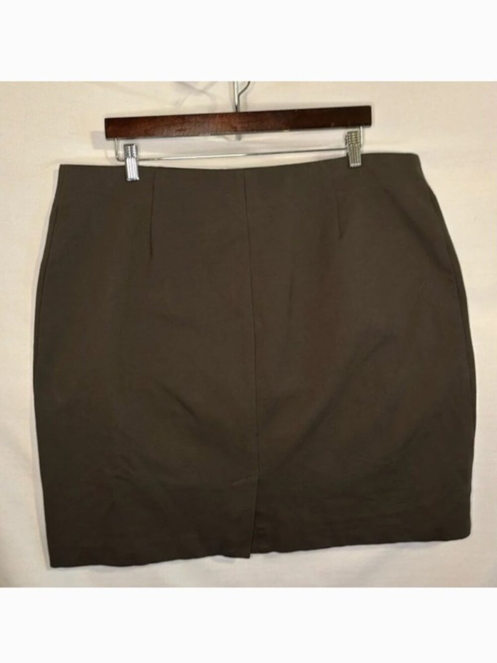 J. Jill Olive Stretch Knit Skirt Size XL Career